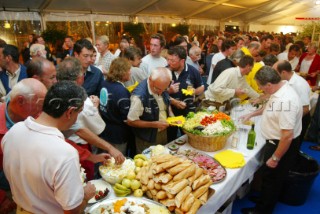 Cannes, France 24 September 2003. Regate Royales  - Prada Trophy 2003. Second Day of racing . Crew Party. Photo:Guido Cantini/