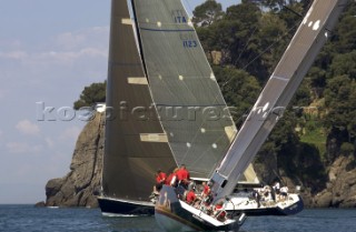 Maxi yachts at the Zegna Trophy in Portofino  2004