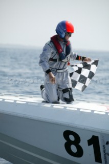 Chequered flag - Powerboat P1 World Championships 2005 Gallipoli