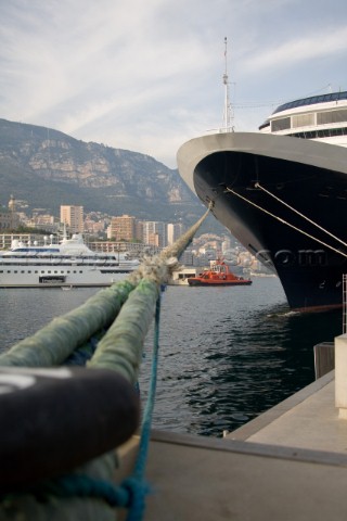 bowline superyacht moored
