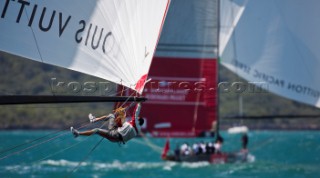 Auckland, 31 01 2009. Louis Vuitton Pacific Series. Luna Rossa Challenge vs Alinghi