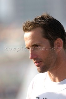 Ben Ainslie leading the Finn Class at 2008 Olympics at Qingdao China