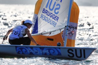 XIXX Olympic Games. Qindao (CHN) - Aug.8th -24th, 2008. 12nd August. Laser Radial - Switzerland - Nathalie Brugger.