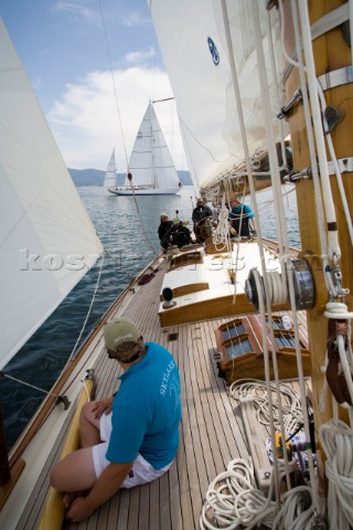 Les Regates Imperiales 2012  onboard Skylark of 1937