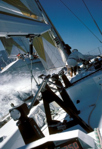 Sailing  On board Il Moro di Venezia at the Maxi Worlds