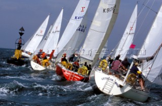 Rounding Bembridge Ledge - Round the Island Race 1994