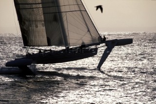 French hydrocopter trimaran.