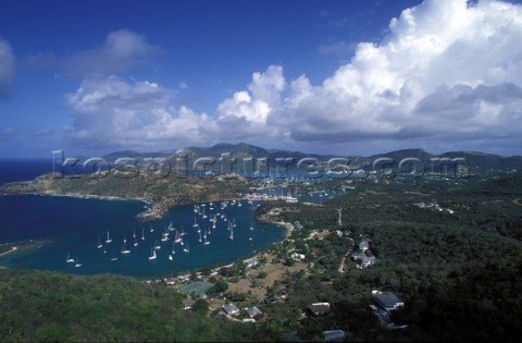 EnglishFalmouth Harbour from Shirley Heights  Antigua