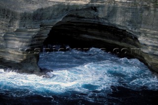 Waves in a cave, St Lucia