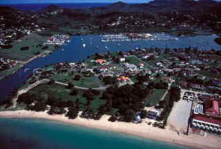 Travel scenes and destinations around the Caribbean Island of St Lucia. Rodney Bay.