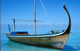 Fishing boat Maldives Traditional fishing boat in the Maldives