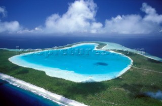 Areial view of Lagoon, Polynesia