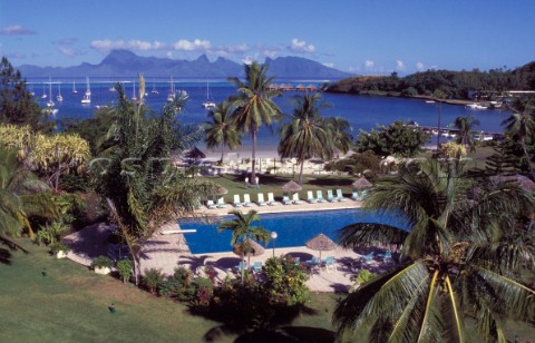 Hotel swimming pool Tahiti