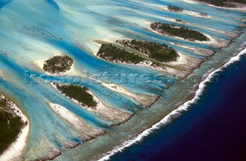 Coral reef barrier Bora Bora French Polynesia