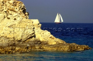 Classic yacht cruising in Turkey