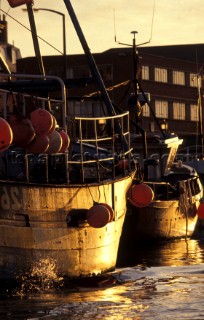 Sunset fishingboat Reflections