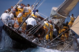 Velsheda powers upwind at AC Jubilee 2001