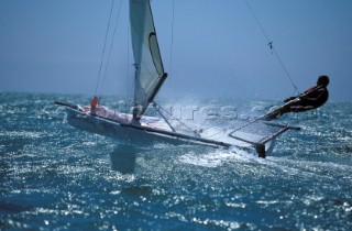 Musto Skiff planing down wind