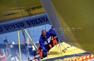 Crew member onboard Volvo 60 EF Langauge