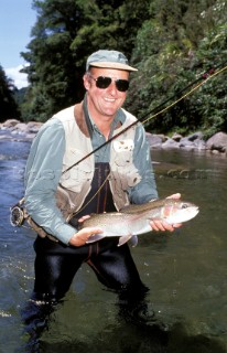 Fisherman proudly displays his catch