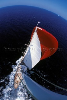 Masthead shot from main mast of Schooner.