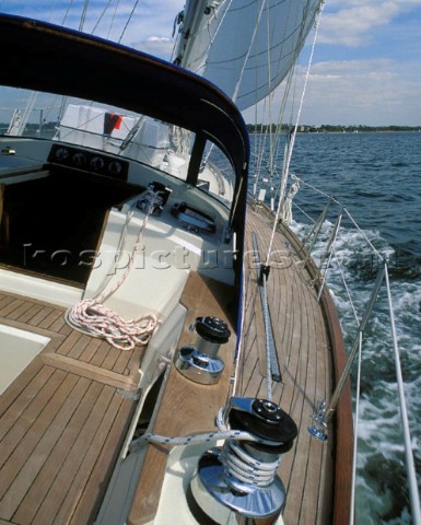 On board a Rival Bowman 40