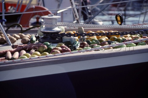 ARC  Atlantic Rally for Cruisers taking on fruit provisions and supplies before departure