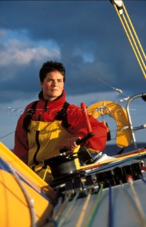 Ellen MacArthur on board Kingfisher