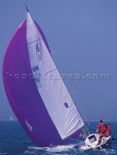 J80 Just Savage down wind under full spinnaker