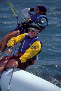 Dinghy crew in Newport Rhose Island USA