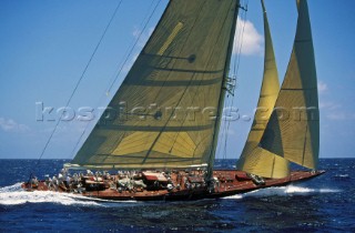 J Class racing during Antigua Race Week