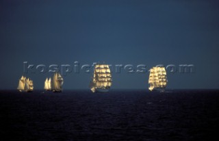 Tall ships racing in Leith, Scotland