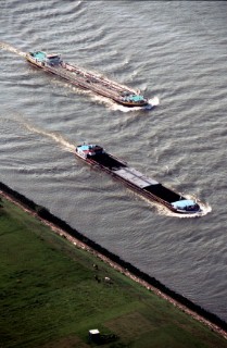 Two laiden oil tankers head into port