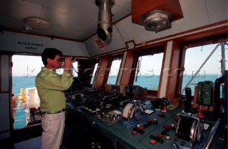 Salvage tug bridge Cagliari, Sardinia