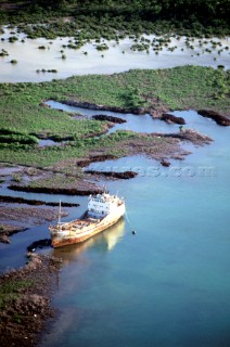 Wreck of old Container Ship  Florida