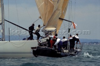 Dramatic disaster collision as Admirals Cup yacht Mandrake t-bones Promotion in 1993