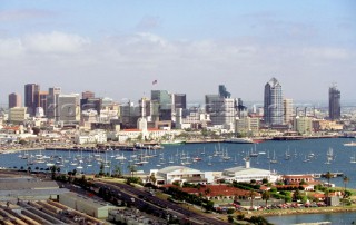 The city skyline of San Diego, California, USA