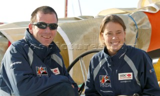 Le Havre 1 November 2003 Transat Jacques Vabre 2003 Mike Sanderson and Emma Richards PINDAR