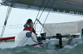 Le Havre 1 November 2003 Transat Jacques Vabre 2003 Start of the Monohulls: Isabelle Autissier VMI