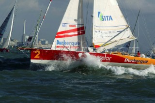 Le Havre 1 November 2003 Transat Jacques Vabre 2003 Start of the Monohulls: Arcelor/Dunkuerque