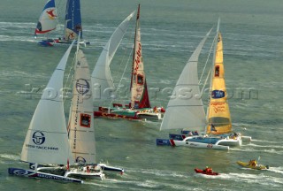 Le Havre 5 November 2003 Transat Jacques Vabre 2003 Start in Le Havre for the Multicoques 60 Sergio Tacchini and TimProgettoItalia