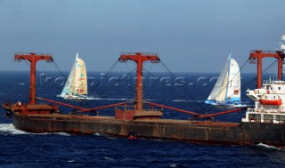 Le Havre 5 November 2003 Transat Jacques Vabre 2003 Start in Le Havre for the Multicoques 60 GEANT and BELACACOM