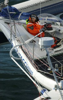 Le Havre 5 November 2003 Transat Jacques Vabre 2003 Start in Le Havre for the Multicoques 60 SERGIO TACCHINI: Karine Fauconnier