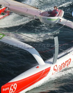 Le Havre 5 November 2003 Transat Jacques Vabre 2003 Start in Le Havre for the Multicoques 60 SOPRA: Laurent Bourgnon