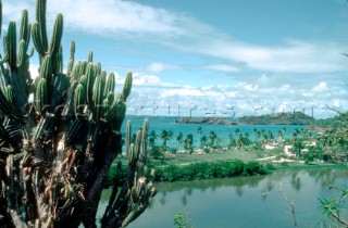 View over Antigua in the Caribbean