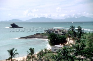 View over Caribbean island