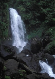 Waterfall in Dominica, West Indies