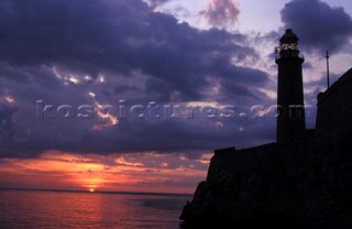 Lighhouse at sunrise in Cuba