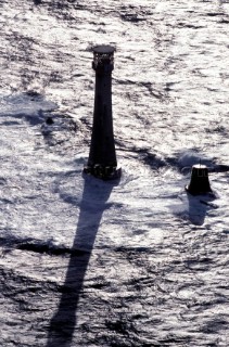 Aerial view of Eddystone lighthouse