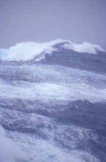 Big waves in rough sea.